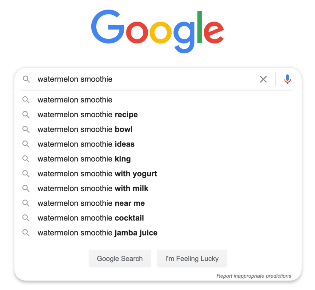 google autosuggest example